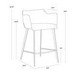 Griffin Leather Upholstered Modern Counter Stool