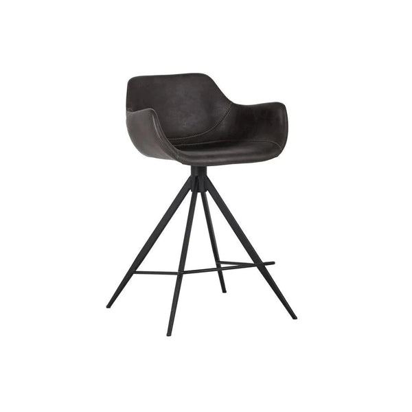 Owen Swivel Counter Stool - Town Grey 360 Degree Swivel