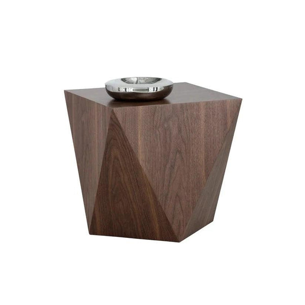 Timmons End Table By Sunpan Sleek Walnut Veneer Finish