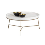 Remy Iron Framed Concrete Round Coffee Table