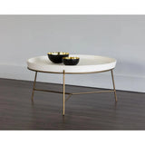 Remy Iron Framed Concrete Round Coffee Table