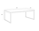 Evert Marble Top Rectangular Coffee Table