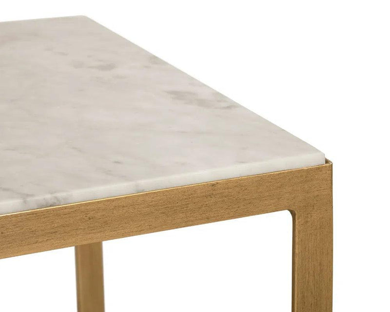 Evert Marble Top Rectangular Coffee Table