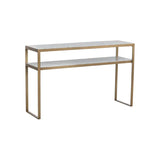 Evert White Marble Topped Rectangular Console Table