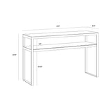 Evert White Marble Topped Rectangular Console Table