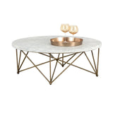 Skyy Steel Framed Marble Coffee Table