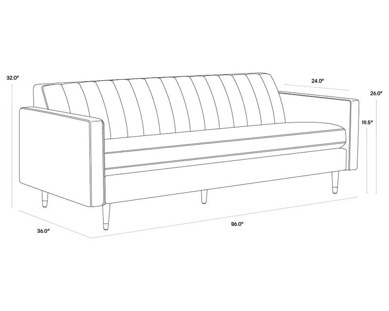 Yosi Fabric Upholstered Sofa