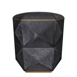 Ashanti Cowhide Upholstered Small Storage Ottoman