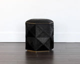 Ashanti Cowhide Upholstered Small Storage Ottoman