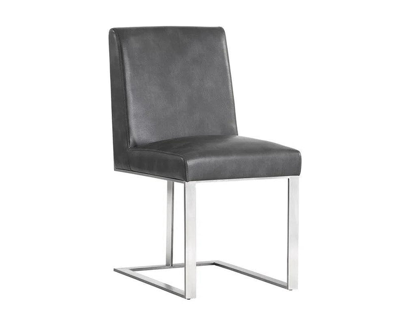 Dean Leather Upholstered Armless Dining Chair