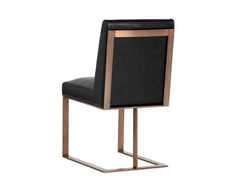 Dean Leather Upholstered Armless Dining Chair