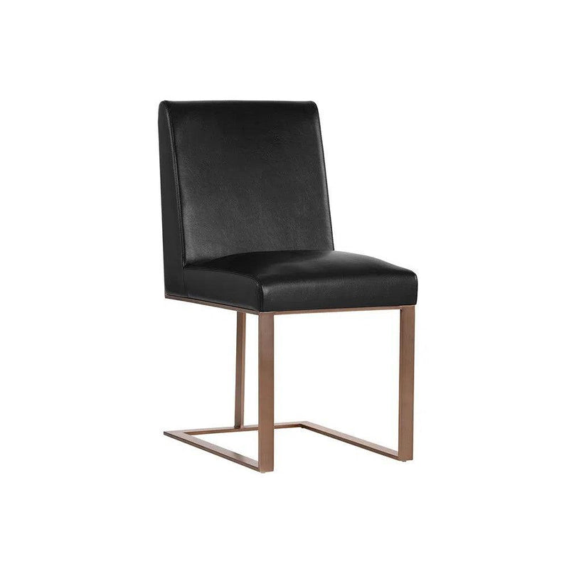 Dean Leather Upholstered Armless Dining Chair