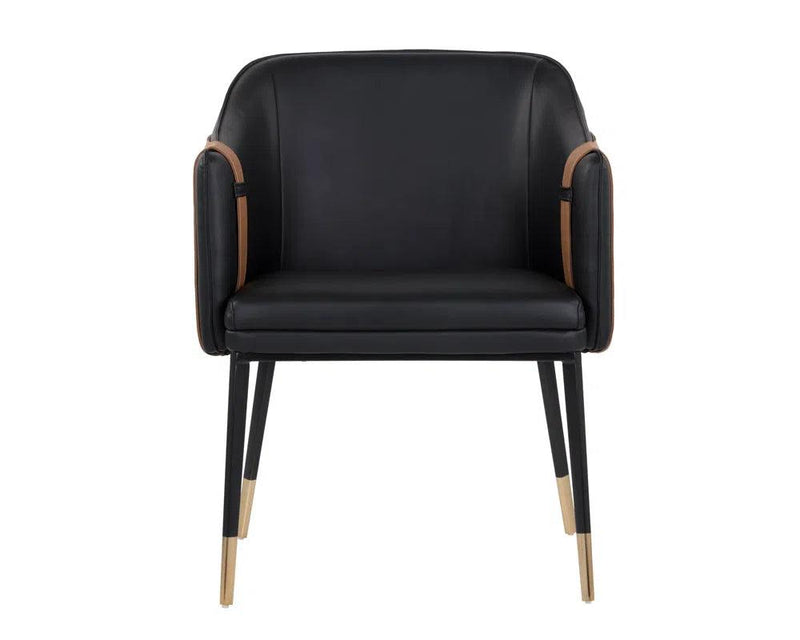 Carter Leather Upholstered Dining Armchair