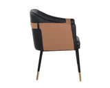 Carter Leather Upholstered Dining Armchair