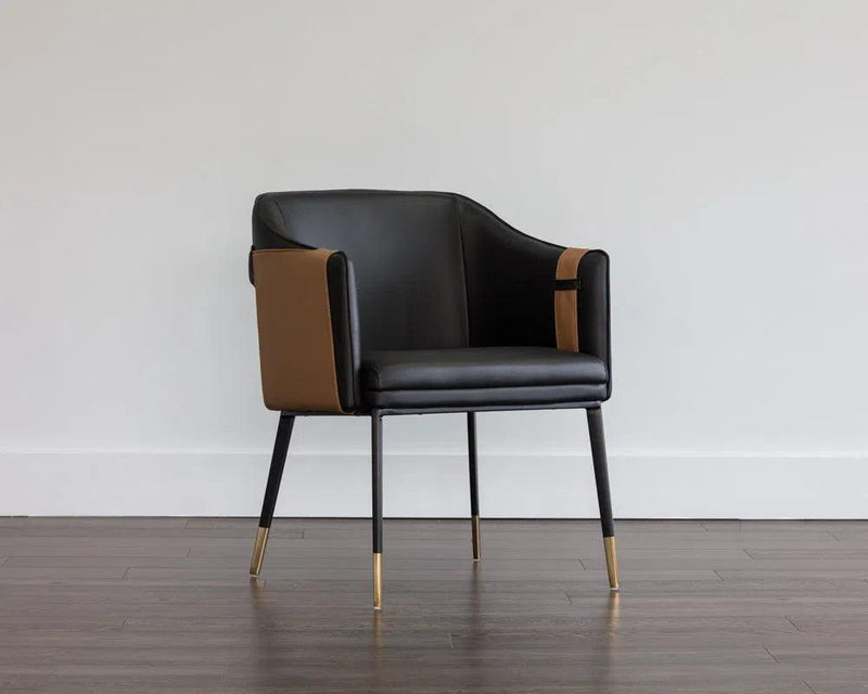 Carter Leather Upholstered Dining Armchair