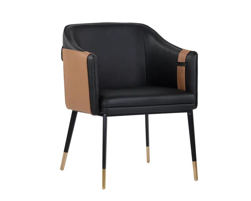 Carter Leather Upholstered Dining Armchair