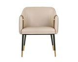 Carter Leather Upholstered Dining Armchair