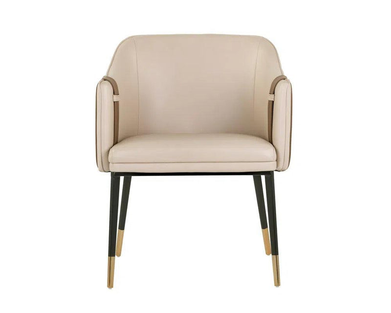 Carter Leather Upholstered Dining Armchair