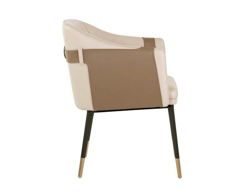 Carter Leather Upholstered Dining Armchair