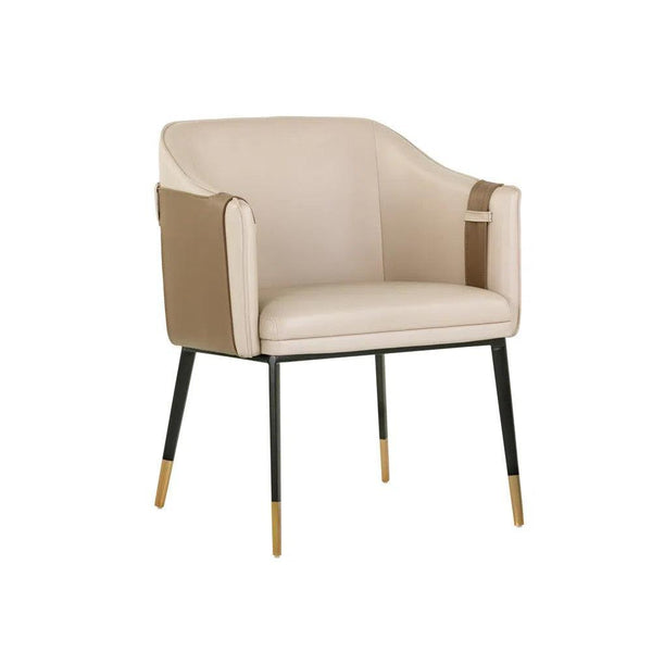 Carter Leather Upholstered Dining Armchair