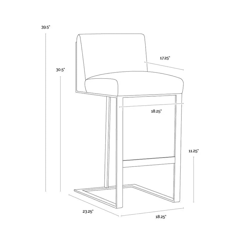 Dean Leather Upholstered Barstool