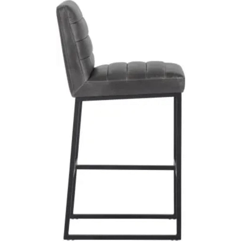 Spyros Leather Upholstered Barstool