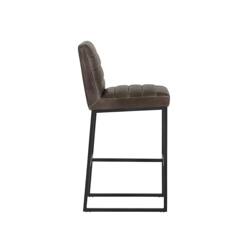 Spyros Leather Upholstered Barstool