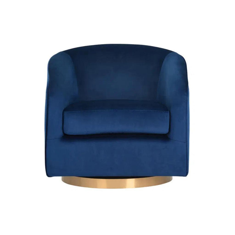 Hazel Fabric Upholstered Swivel Lounge Chair