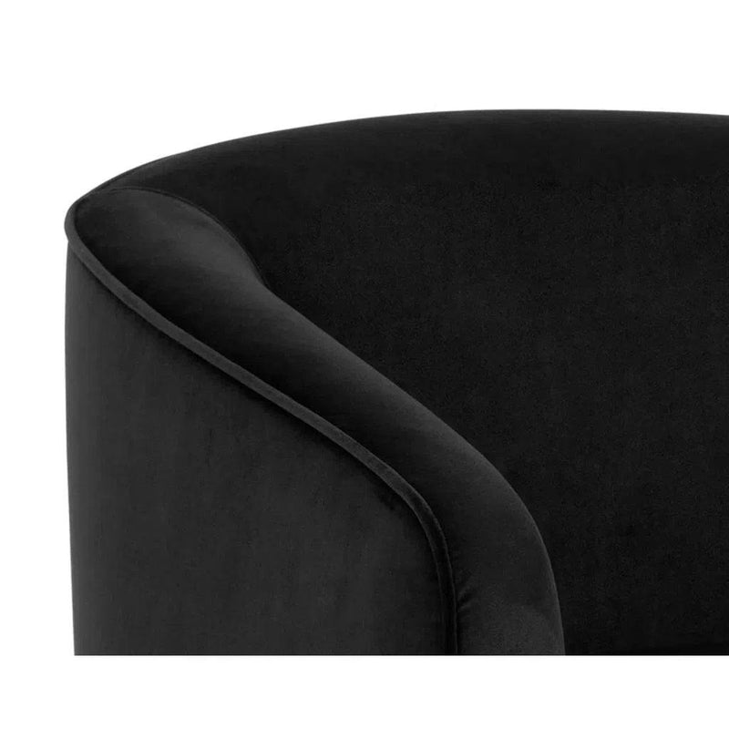 Hazel Fabric Upholstered Swivel Lounge Chair