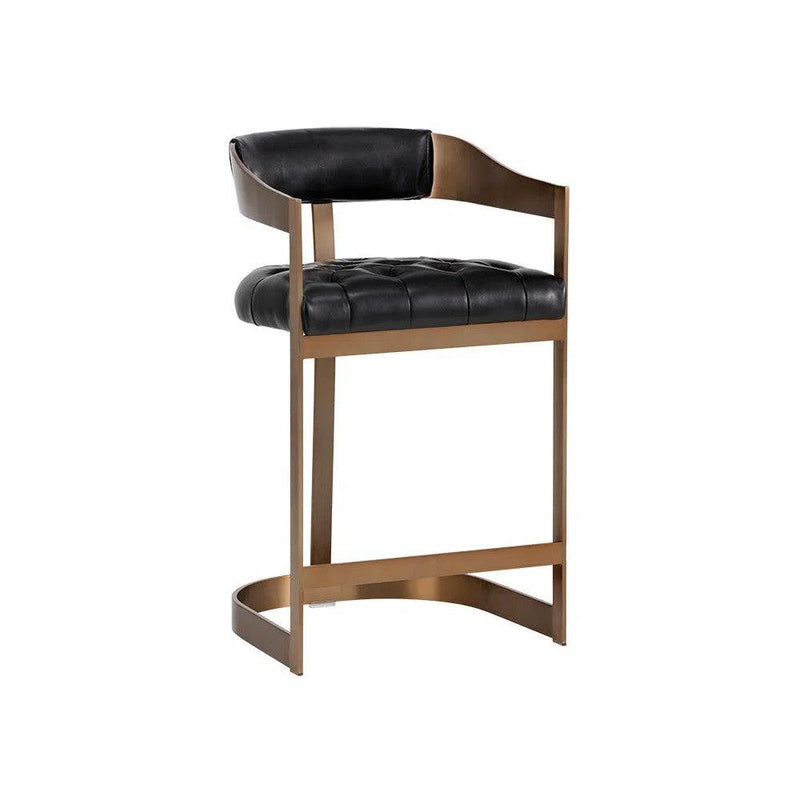 Beaumont Leather Upholstered Counter Stool