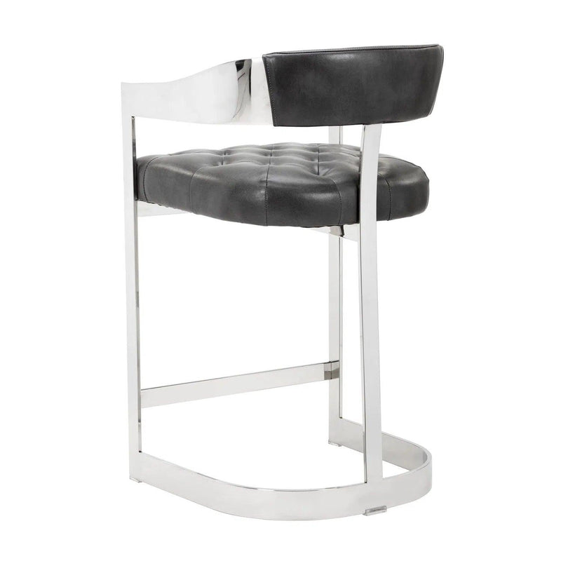 Beaumont Leather Upholstered Counter Stool