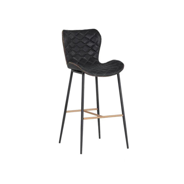 Lyla Leather Upholstered Stylish Barstool (Set Of 2)