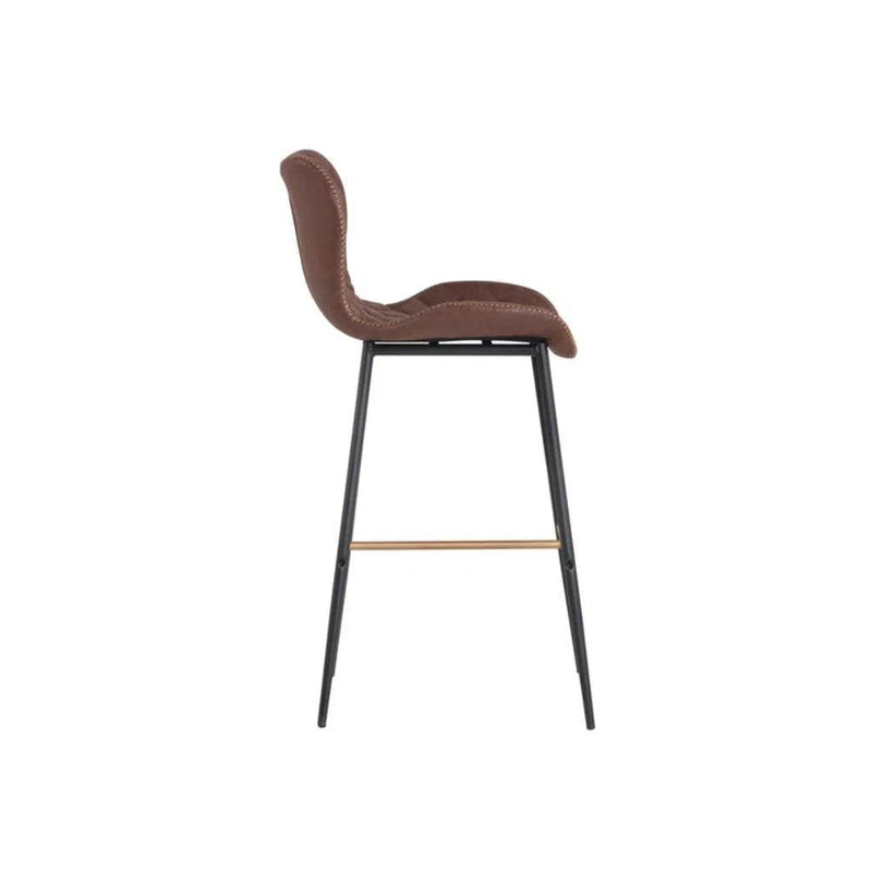 Lyla Leather Upholstered Stylish Barstool (Set Of 2)