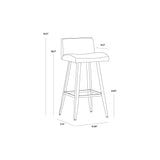 Dani Leather Upholstered Counter Stool