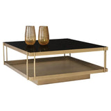 Finch Iron Framed Square Coffee Table