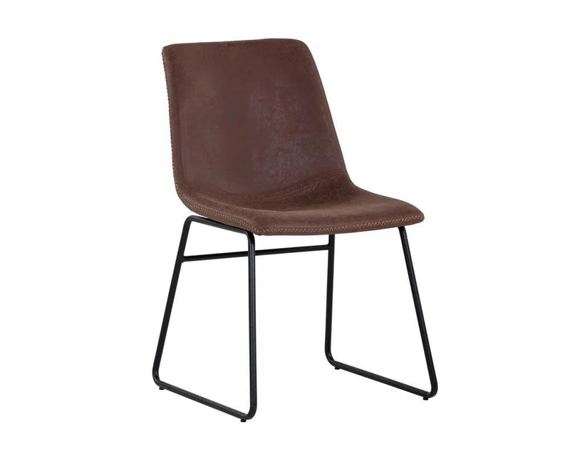 Cal Leather Upholstered Armless Dining Chair (Set Of 2)