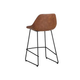 Mccoy Leather Upholstered Two Toned Seat Counter Stool