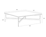 Clearwater Coffee Table Modern White Marble Stainless Steel