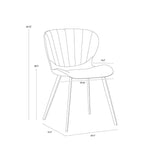 Arabella Leather Upholstered Armless Dining Chair