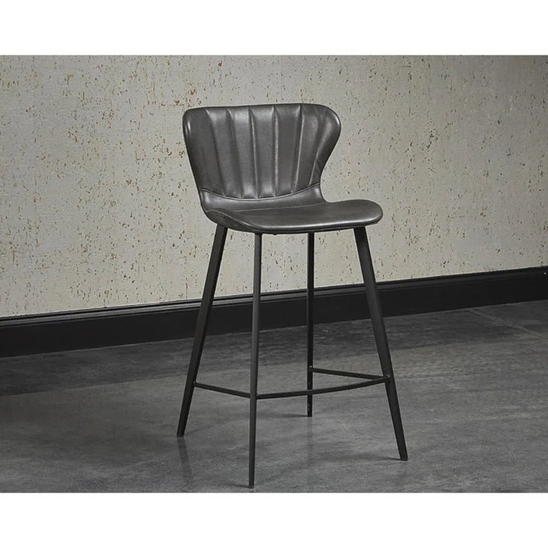 Arabella Leather Upholstered Counter Stool