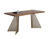 Mickey Desk By Sunpan Solid Wood With Brass Legs