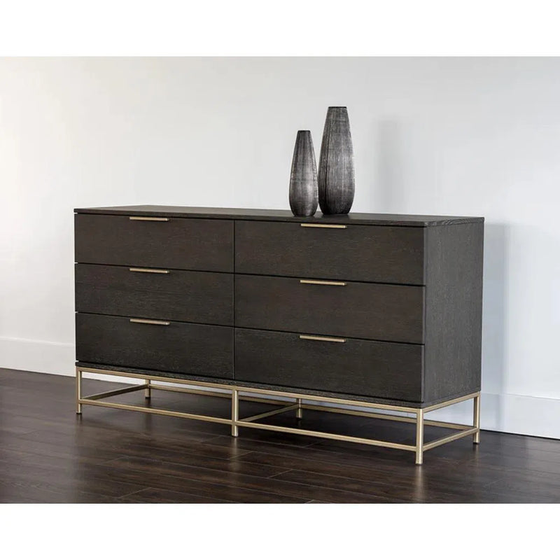 Rebel Wooden Iron Modern Dresser