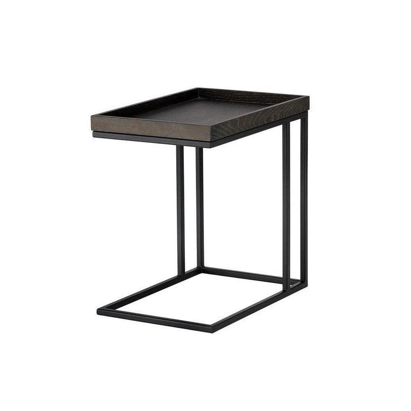 Arden C-Shaped Wooden Rectangular Side Table