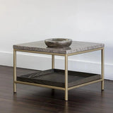 Arden Side Table With Grey Marble Top And Gold Frame