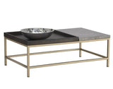 Arden Coffee Table With Grey Marble And Gold Frame