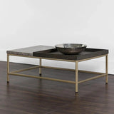 Arden Coffee Table With Grey Marble And Gold Frame