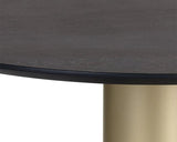 Monaco Marble Based Wooden Round Coffee Table