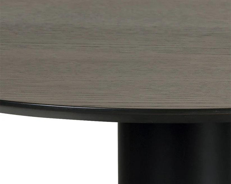 Monaco Marble Based Wooden Round Coffee Table