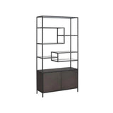 Stamos Iron Framed Wooden Bookcase