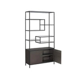 Stamos Iron Framed Wooden Bookcase